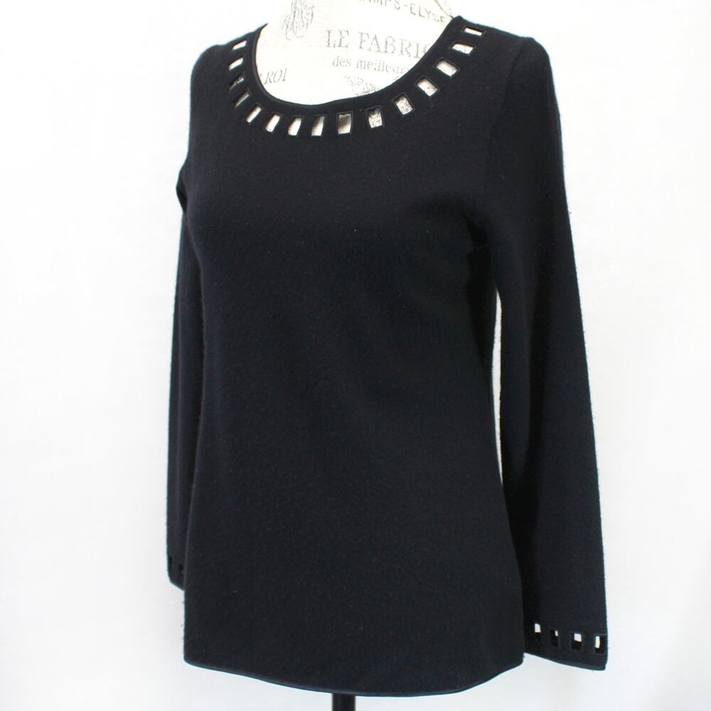 TSE designer high-end 2-ply 100 % cashmere black sweater Medium